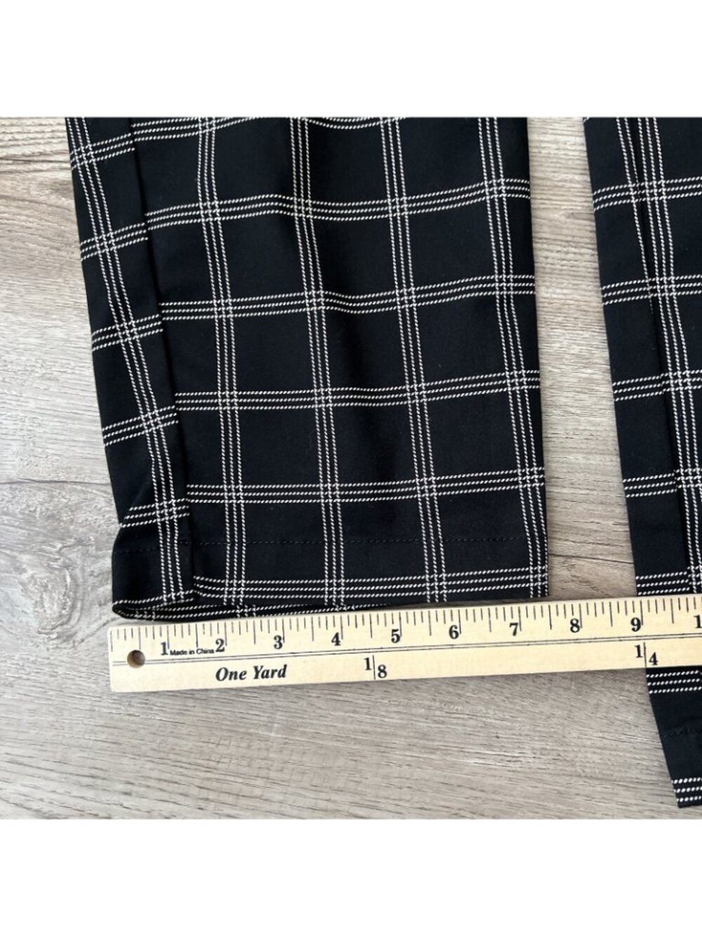 Vans Breanna Relaxed Straight Pants Womens 25 Black Check Plaid Ankle Length - Picture 6 of 16